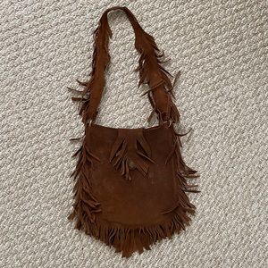 Boho Leather Fringe Bag